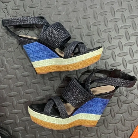𝅺LOEFFLER RANDALL Women's Lake WV Wedge Sandal sz8